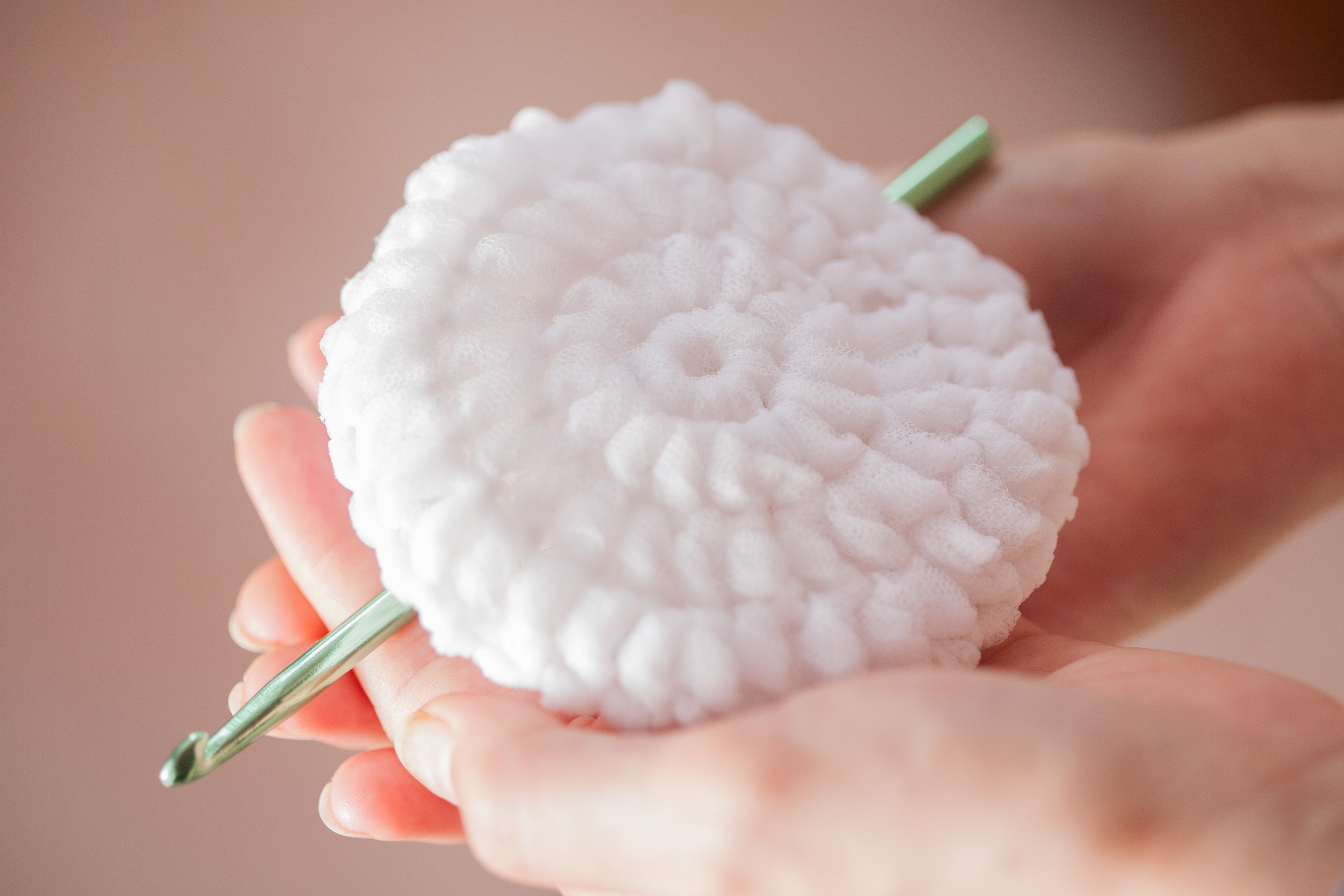 thumbnail image 2 of Handmade Crocheted Nylon Net Pot Scrubbers – 3 Pack, Eco-Friendly Kitchen Scrubbies 2 of 3