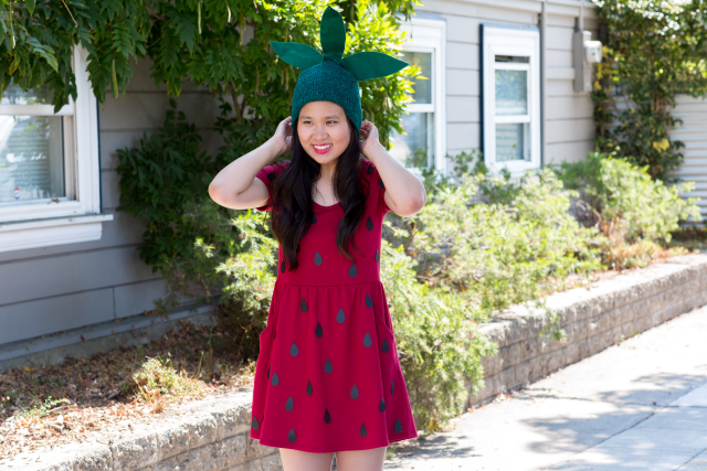 diy red dress DIY Knit Lace Red Dress  NewLook 6230  It's My Birthday !!