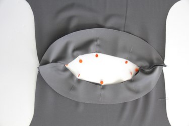 Sew facing to neckline