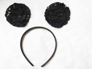 Unattached lace mouse ear pieces.