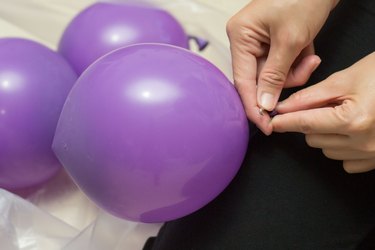 Assemble the grape bunch costume