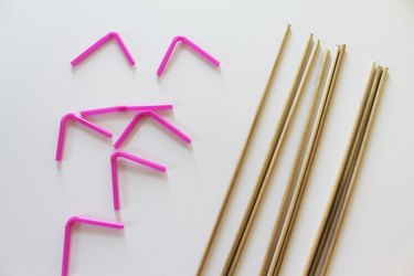 Assemble the materials to make the joints for the kite.
