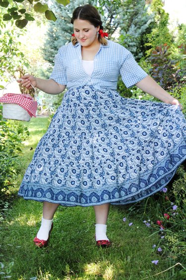 crinoline layered under a full skirt