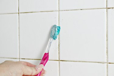 easy way to clean grout with vinegar tutorial