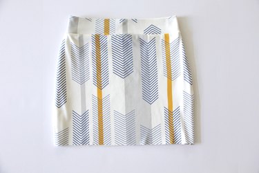 Trim seam allowance and press waistband up