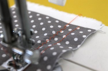 practicing a zig zag stitch
