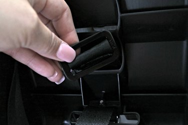 Child's car seat buckle and strap