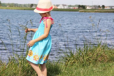 shirred fabric sundress DIY