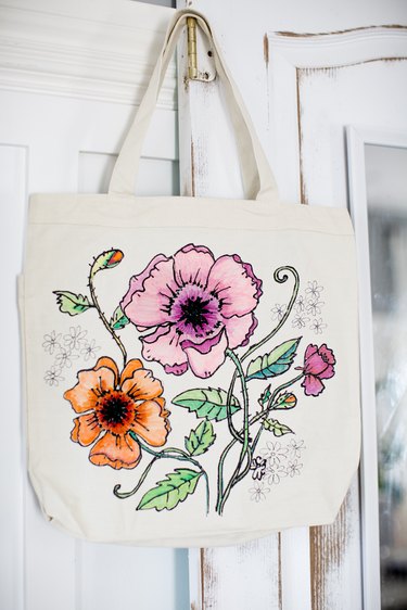 Coloring page canvas bag