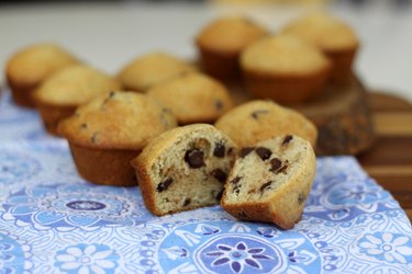 Fresh chocolate chip muffins.