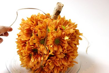The raffia adds a perfect fall craft vibe