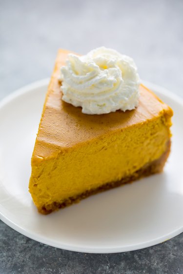Creamy pumpkin cheesecake.