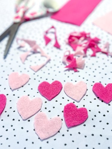 cut out felt hearts