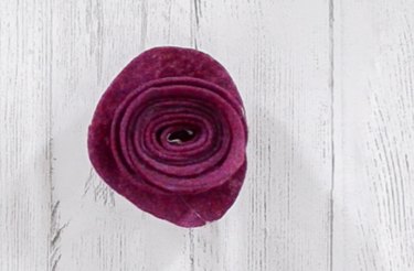 Coiled DIY felt succulent plant