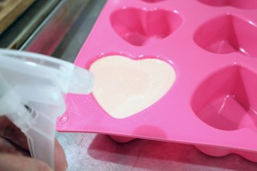 spray the soap with alcohol