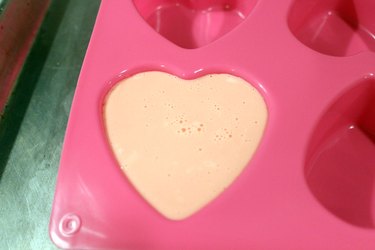 soap in heart-shaped mold