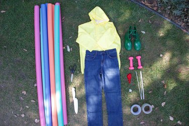 materials needed for Georgie 'It' Halloween decoration