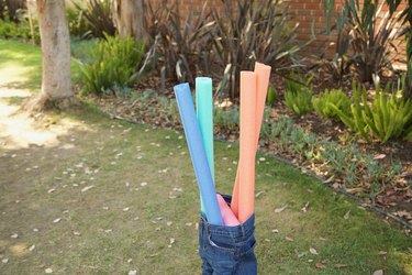 pool noodles at the right height