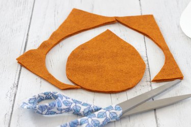 felt cut into leaf shape
