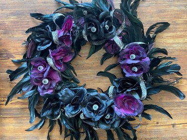 finished eyeball wreath