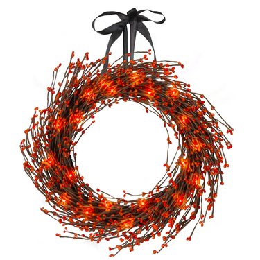 16-Inch Light Dried Decorative Fall Wreath