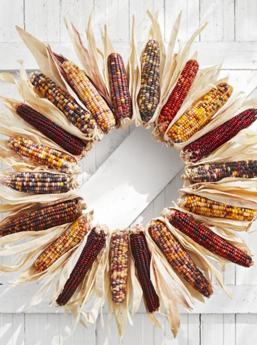 DIY Flint Corn Autumn Wreath