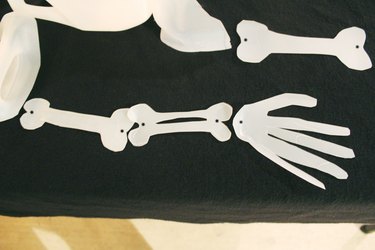 holes punched into each bone