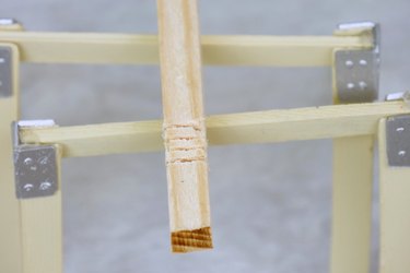 cuts made in the legs to make the notch