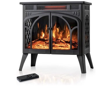 Electactic 24Inch Electric Fireplace Stove on white background.