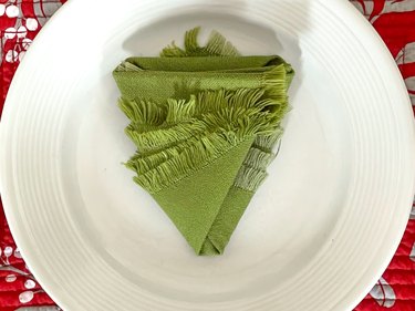 tuck the top under the folds