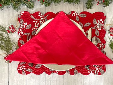 fold the napkin in half diagonally