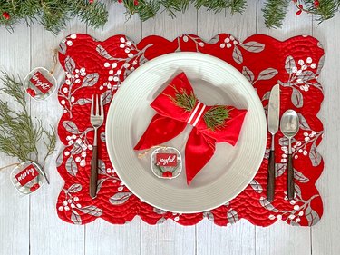 add greenery and an ornament