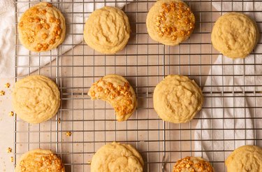 Sugar cookies on a wire rack
