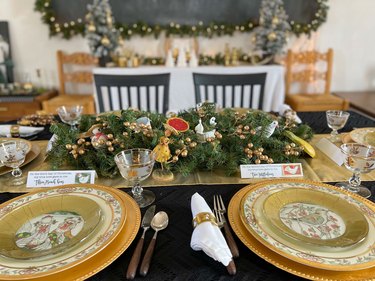 "The Twelve Days of Christmas" table settings