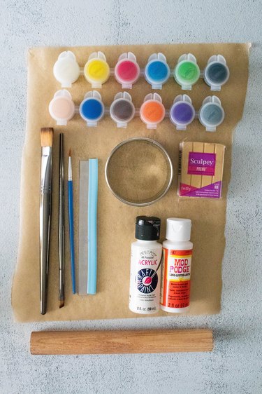 Supplies for ricotta cookies with sprinkles