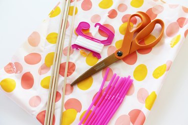 Assemble the materials to make your kite.