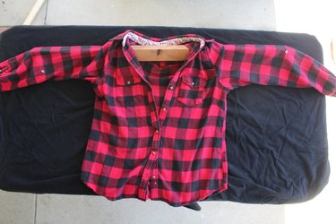 Wood placed inside the shirt