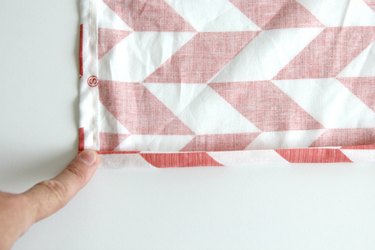 Hem the outer edges of your handkerchief skirt