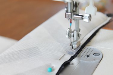 sew along pinned edge