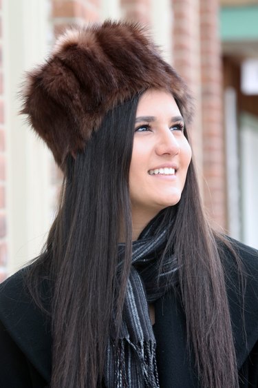 finished fur hat
