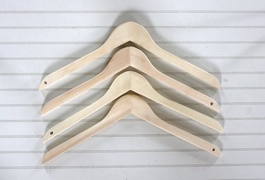 measure and mark ends of hanger