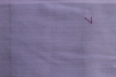 Stitching a diagonal line from the entry point for zig zag stitch