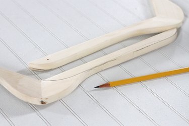 trace glue lines close up