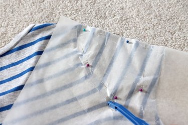 Trace the sleeve lines with a tracing wheel.