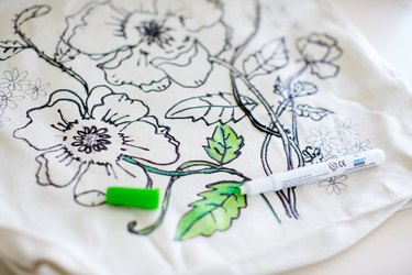 Color with fabric markers