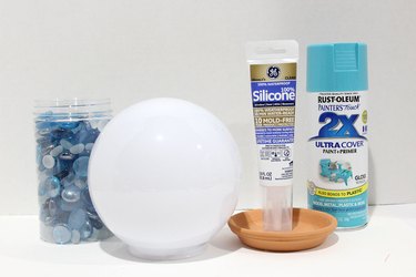 Materials for garden globe DIY