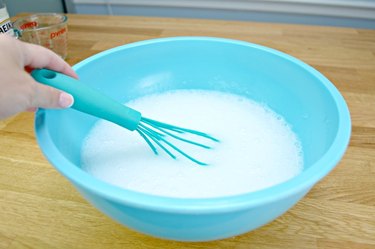 Mixing ingredients in bowl