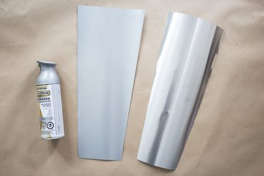 A spray painted blade next to one that is not spray painted