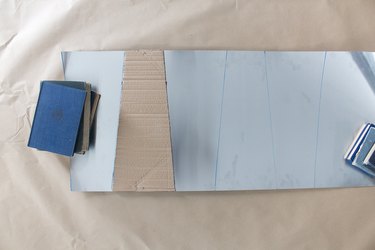 Tracing the template on an aluminum sheet