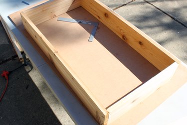 repeat until you've made a rectangle box shape | how to make an elevated planter box